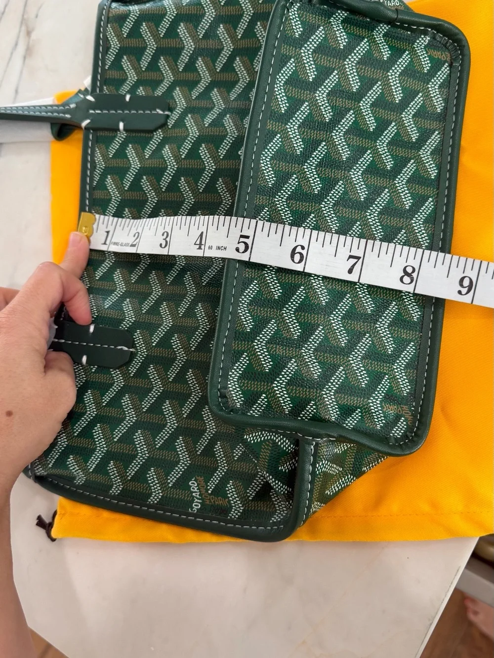 LUXURY INSPIRED Green Patterned Tote Bag- Mini - Picture 7 of 12